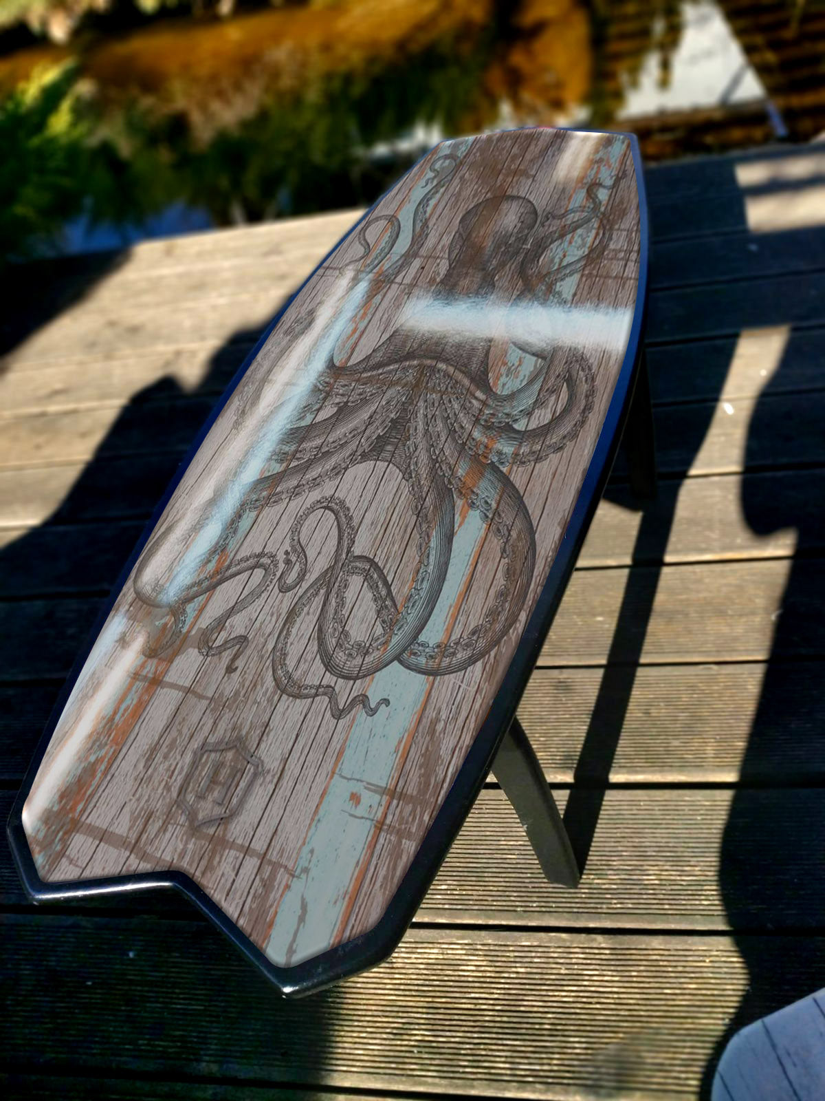 Surfboard Beach Coffee Table Octopus
