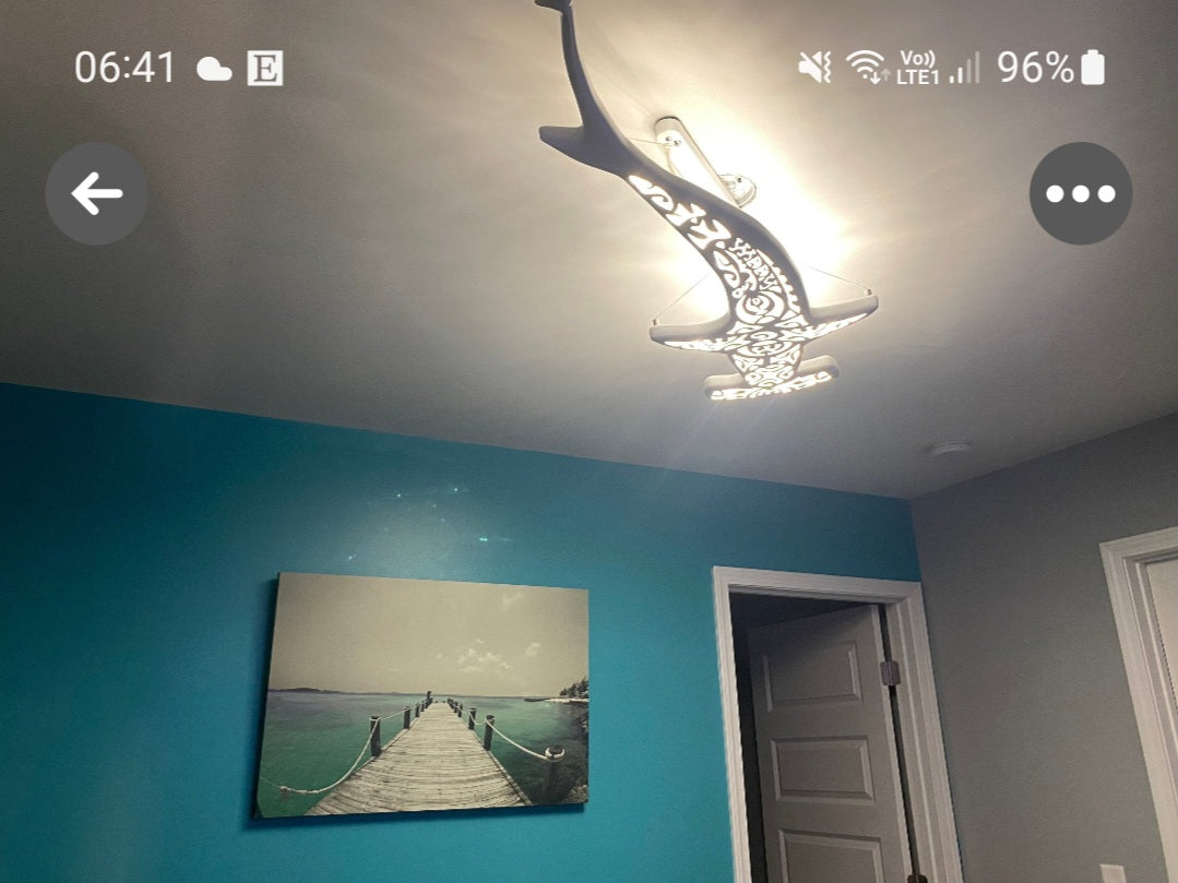 39 inch Unique Shark Hammer Ceiling Chandelier: Nautical Home Decor