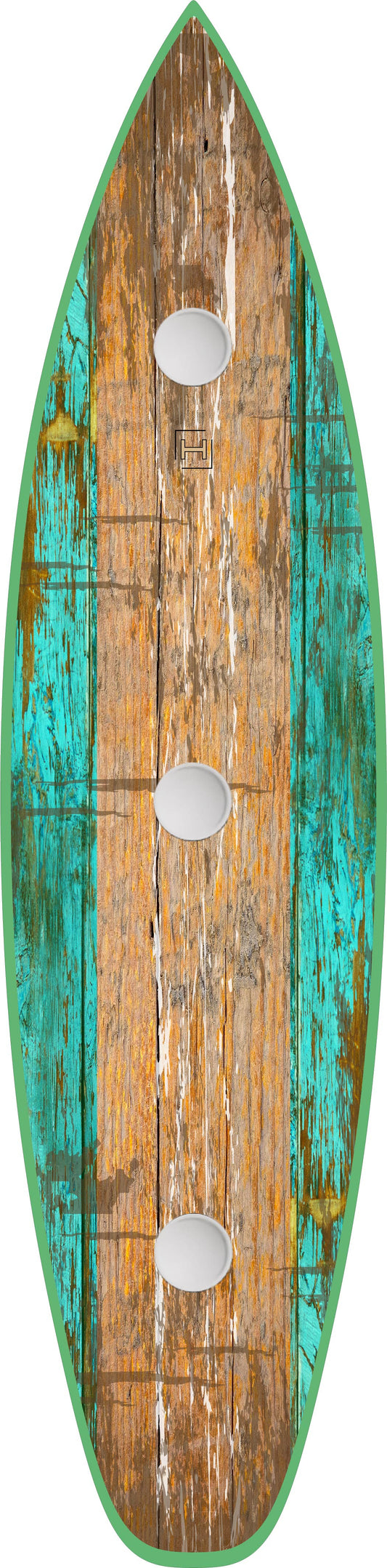 Surfboard Shaped Ceiling Chandelier, Green vintage - Pool Billiard Table Light