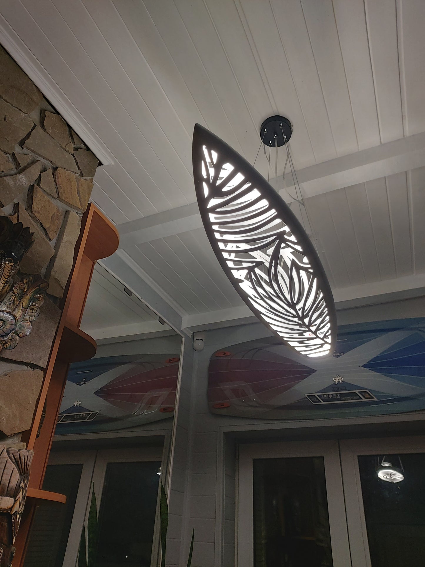 Surfboard Wall Lamp for Home Decor. Lamp Surfboard, Nightlight for Wall Decor. Wooden Lamp of Led, Wall Light, Floor Lamp