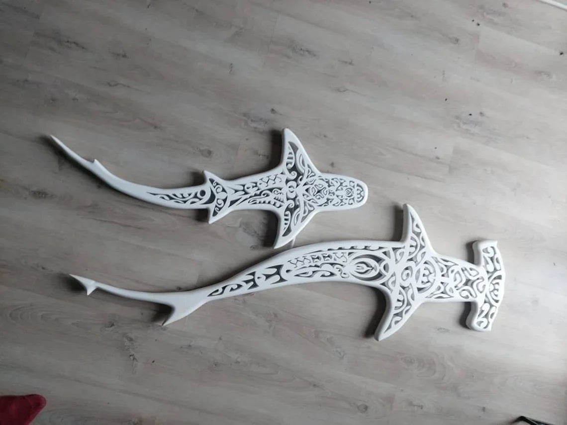 39 inch Unique Shark Hammer Ceiling Chandelier: Nautical Home Decor