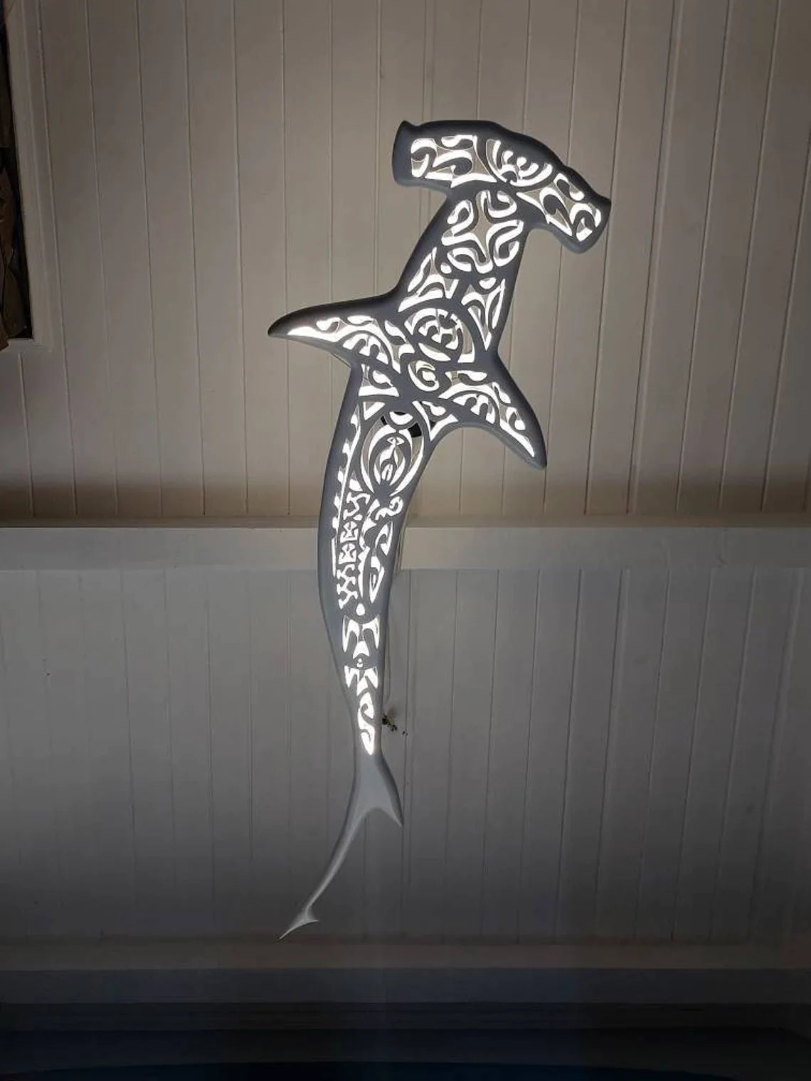 39 inch Unique Shark Hammer Ceiling Chandelier: Nautical Home Decor