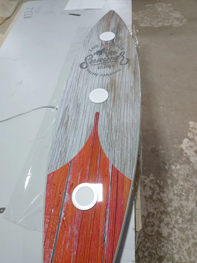 Surf Rider Surfboard Shaped Ceiling Chandelier