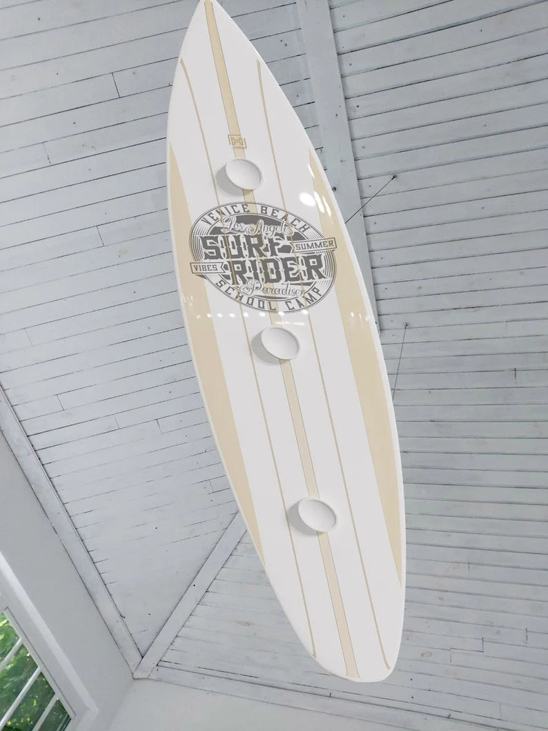 Surf Rider Surfboard Shaped Ceiling Chandelier
