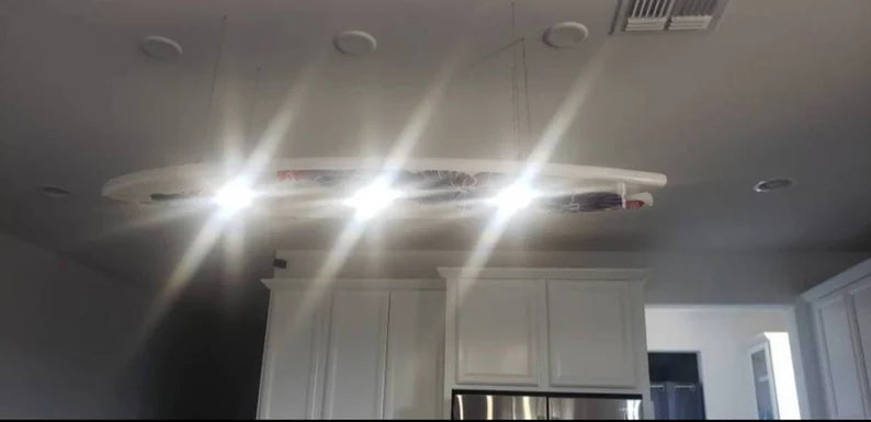 Surf Rider Surfboard Shaped Ceiling Chandelier