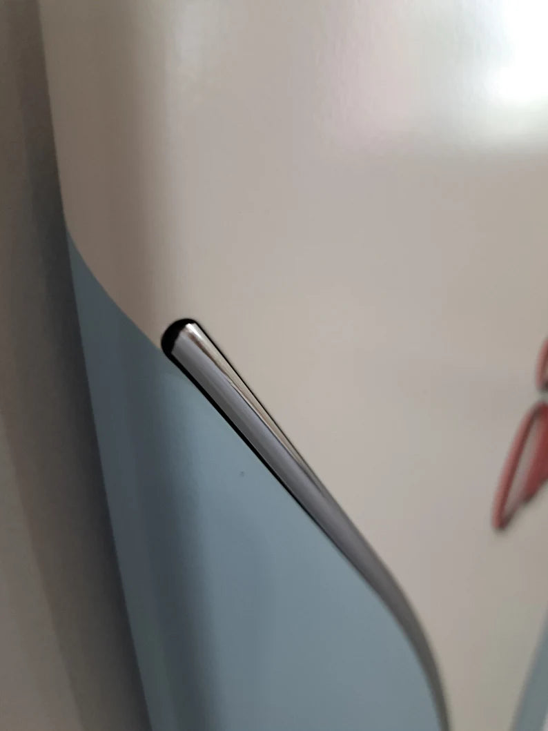Large Wall Mirror in the Shape of a Surfboard "Surfers Bus"