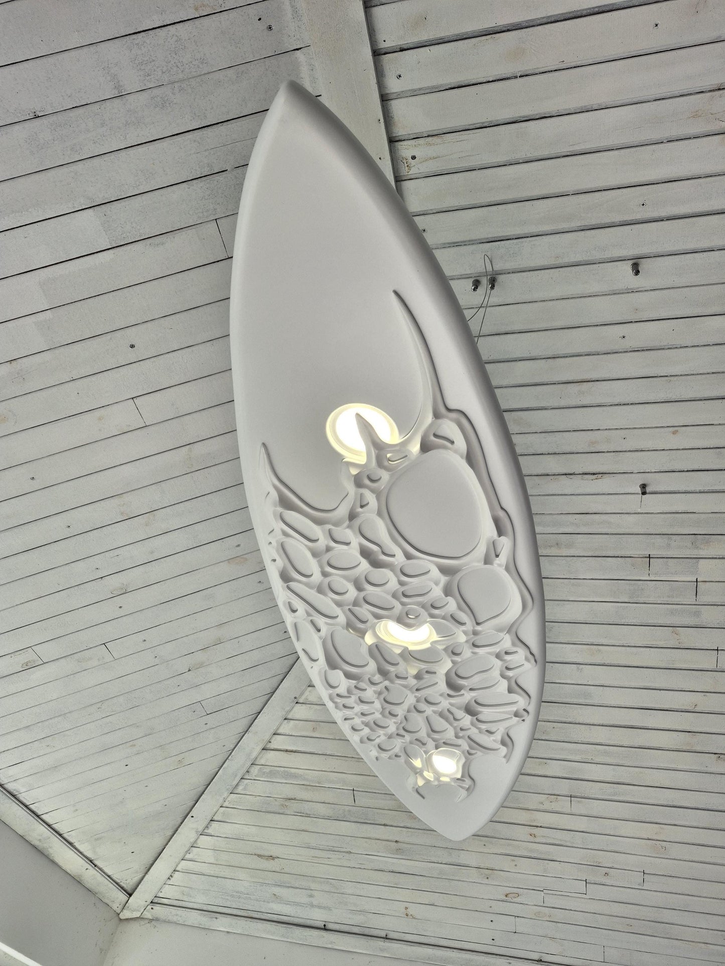 Surfboard Billiard Light – Coastal Game Room Ceiling Lamp