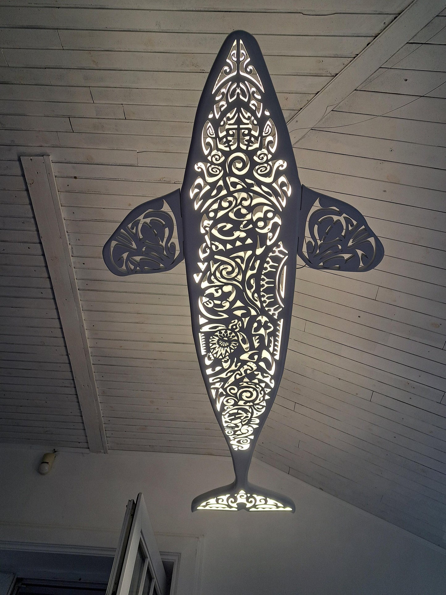 Orca Ceiling Light – Maori Ocean Spirit