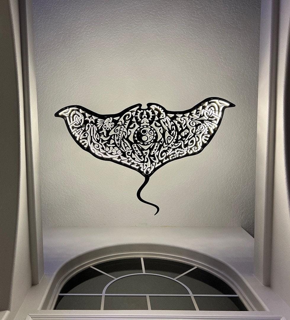 Manta Ray LED Ceiling Chandelier – Sculptural Ocean Statement Ligh
