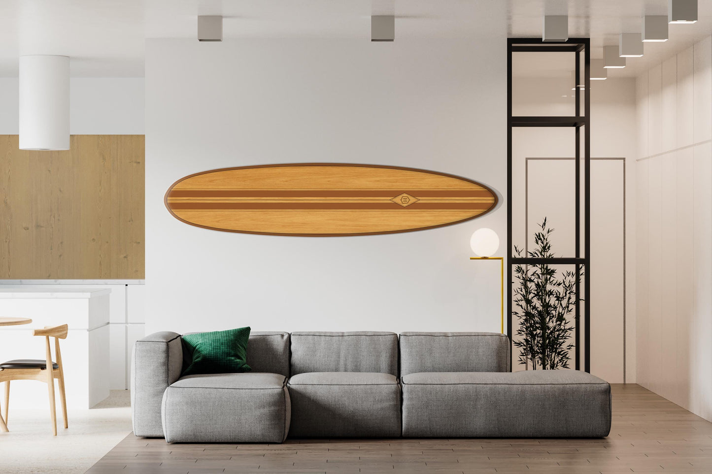 Surfboard wall Art, 1960s Style : Coastal Beach House Art
