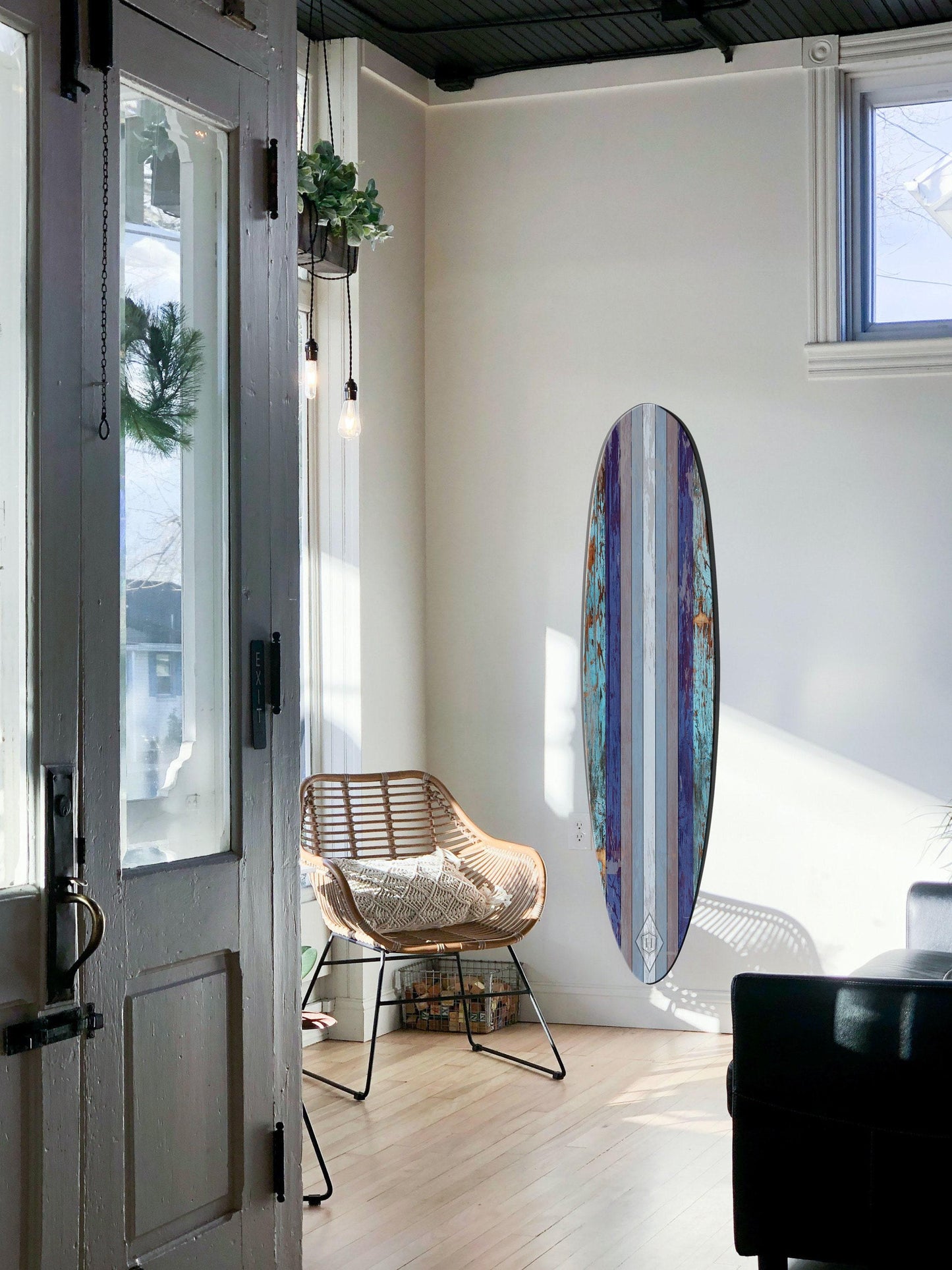 Surfboard Wall Art, Tropical, Wave, Bar Decor, Beach Decor, Vintage