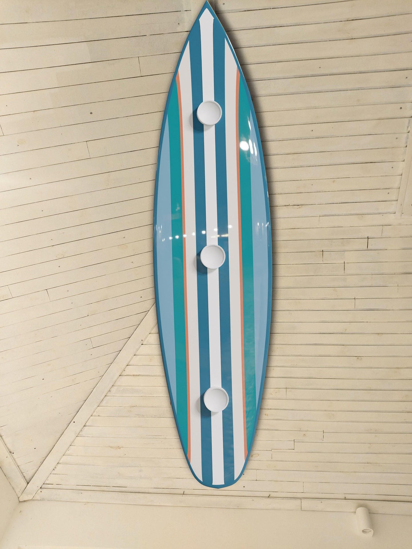 Surfboard shaped ceiling chandelier, Light blue, Pool Billiard Table Light