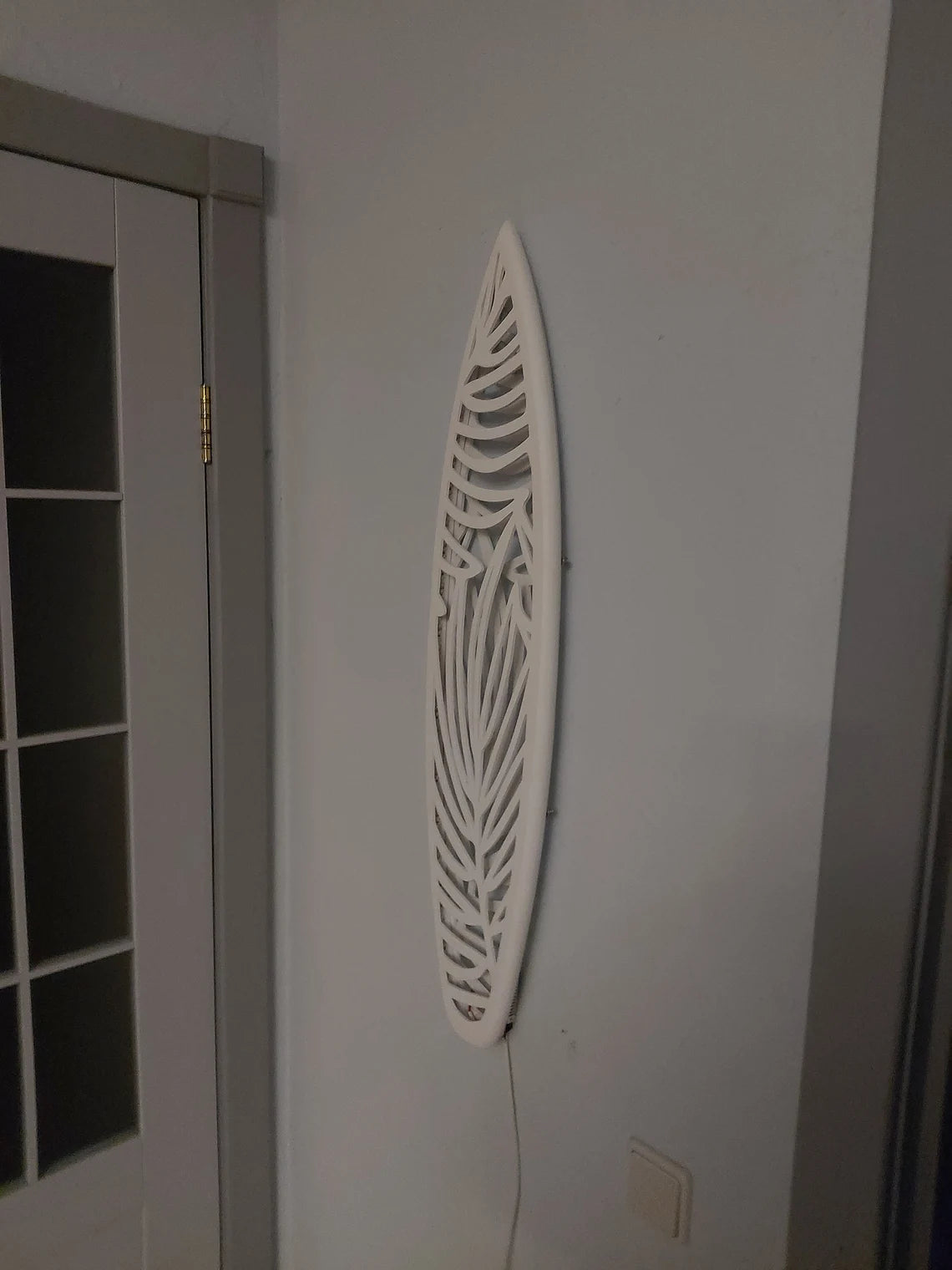 Surfboard Wall Lamp for Home Decor. Lamp Surfboard, Nightlight for Wall Decor. Wooden Lamp of Led, Wall Light, Floor Lamp