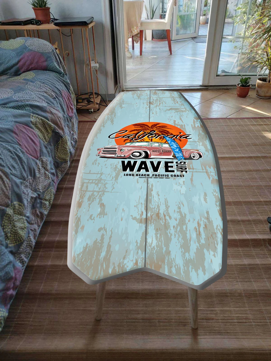 Surfboard Bar Table - Surf Wave