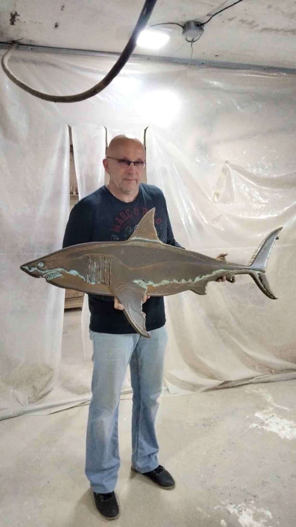 Unique Wall Lamp in the Shape of a Shark: LED Shark Lamp