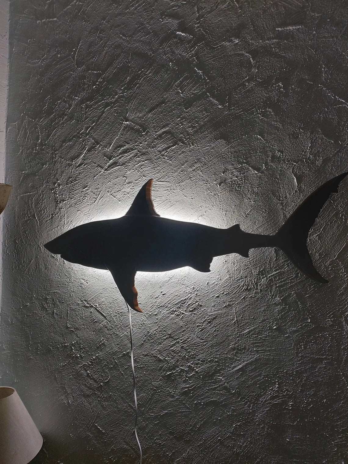 Unique Wall Lamp in the Shape of a Shark: LED Shark Lamp