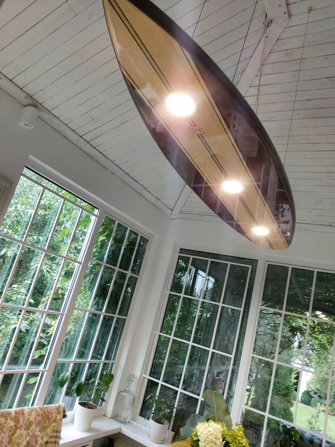 Surfboard Shaped Ceiling Chandelier - Pool Billiard Table Light