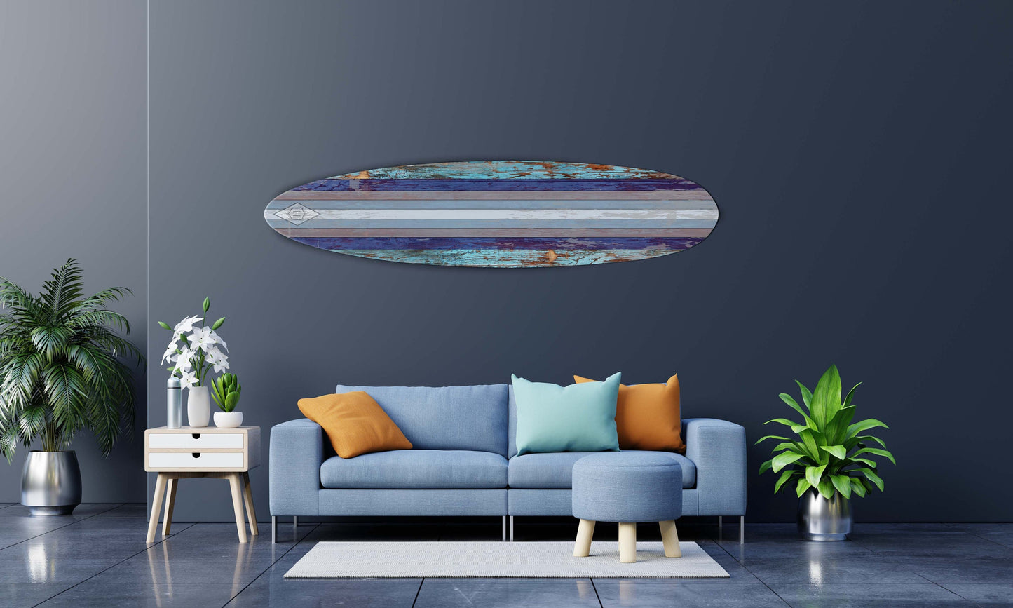 Tropical Surfboard Wall Art - Surfers gift, Bar Decor, Beach Decor