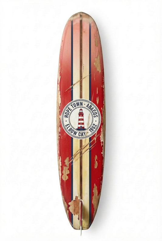 Vintage Surf Decor – Hope Town · Elbow Cay Board, Abacos, Bahamas (WSH Series)