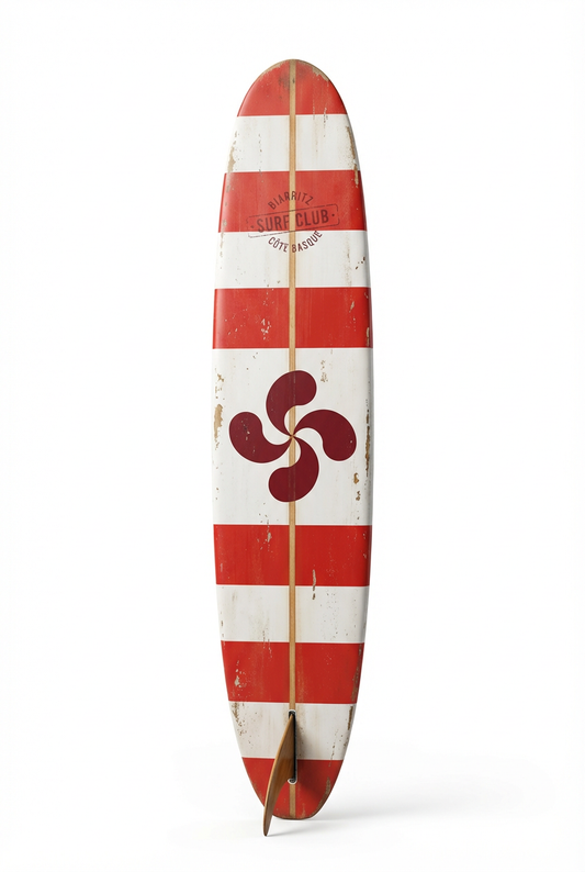 Vintage Surf Decor – Côte Basque · Biarritz Board, Pays Basque, France (WSH Series)
