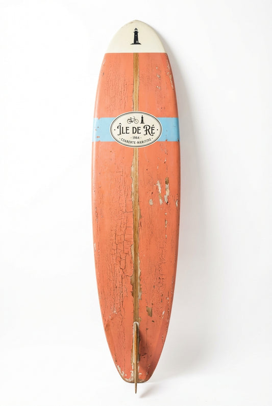 Vintage Surf Decor – Île de Ré Board, Charente-Maritime, France (WSH Series)