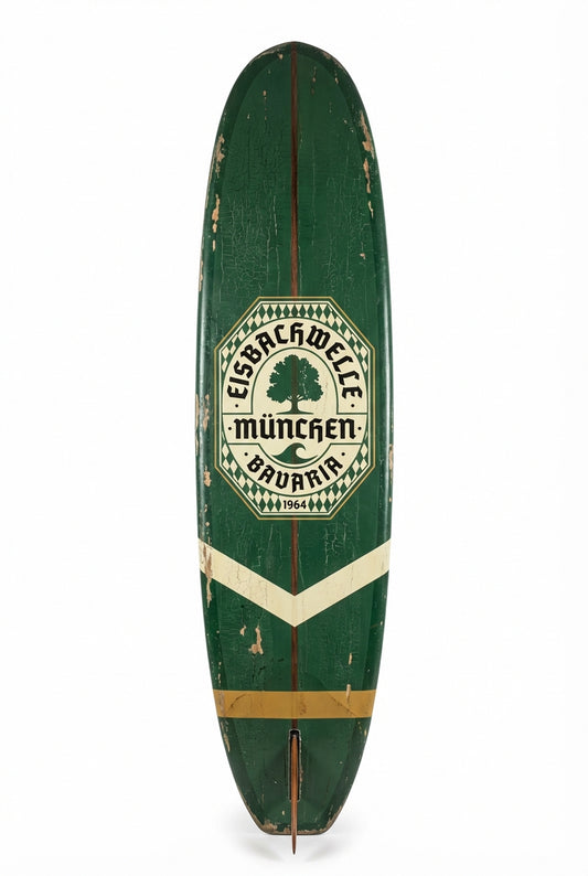 Vintage Surf Decor – Eisbachwelle · München Board, Munich, Bavaria (WSH Series)