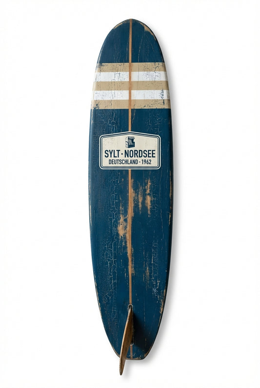 Vintage Surf Decor – Sylt · Nordsee Board, Sylt Island, Germany (WSH Series)