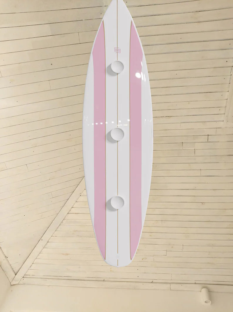 Pink Surfboard Shaped Ceiling Chandelier - Pool Billiard Table Light