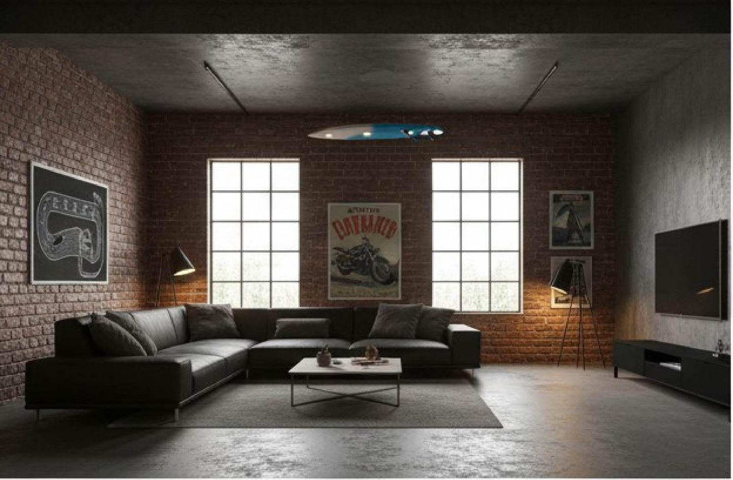3 Fin Surfboard Pool Table Light – LED Billiard Light for Game Room