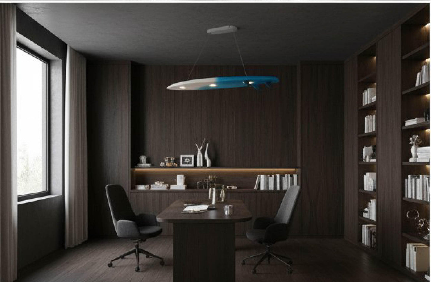 3 Fin Surfboard Pool Table Light – LED Billiard Light for Game Room
