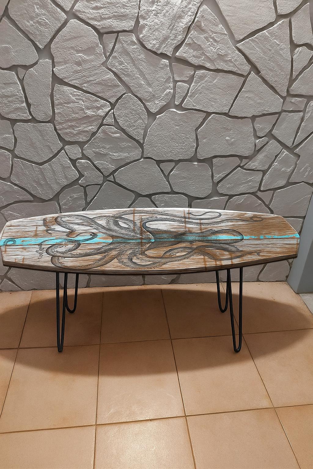 Octopus Surfboard Bench – Vintage Nautical Seating