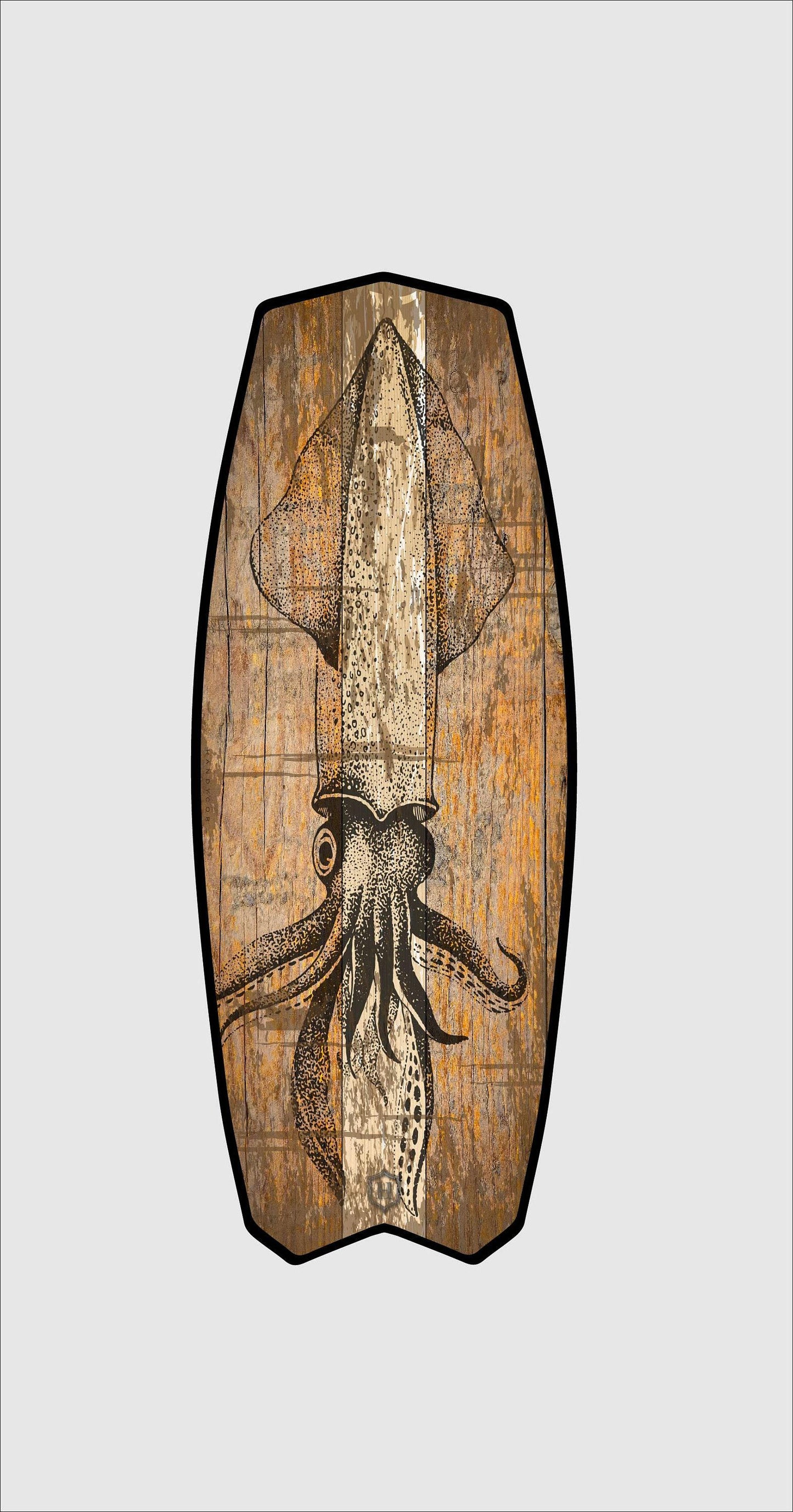 Squid Surfboard Coffee Table: Beach Bar Decor