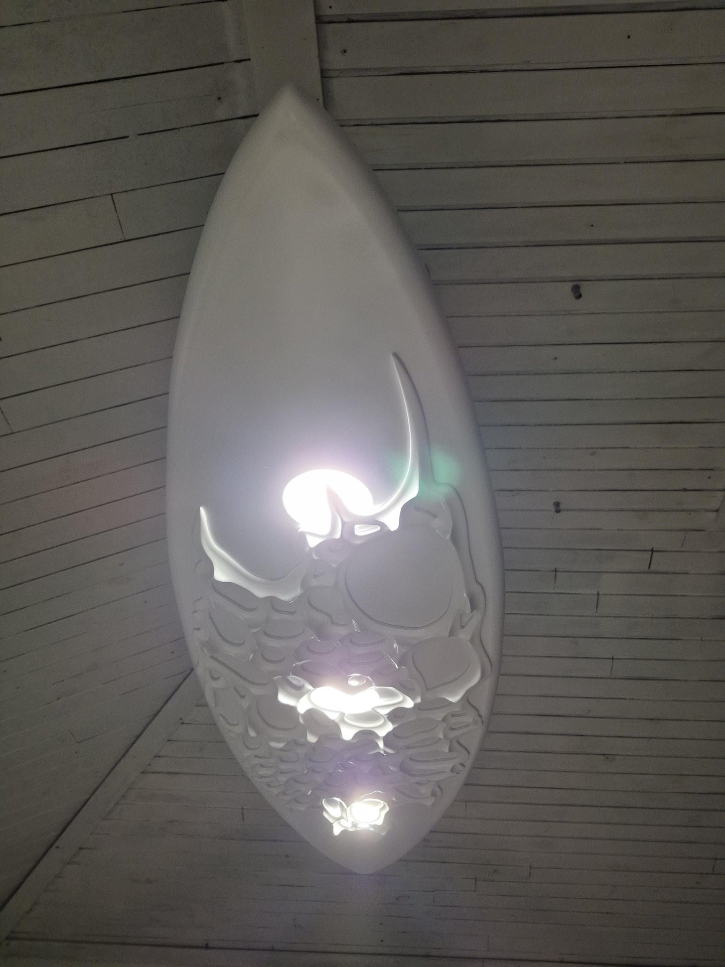 Surfboard Billiard Light – Coastal Game Room Ceiling Lamp