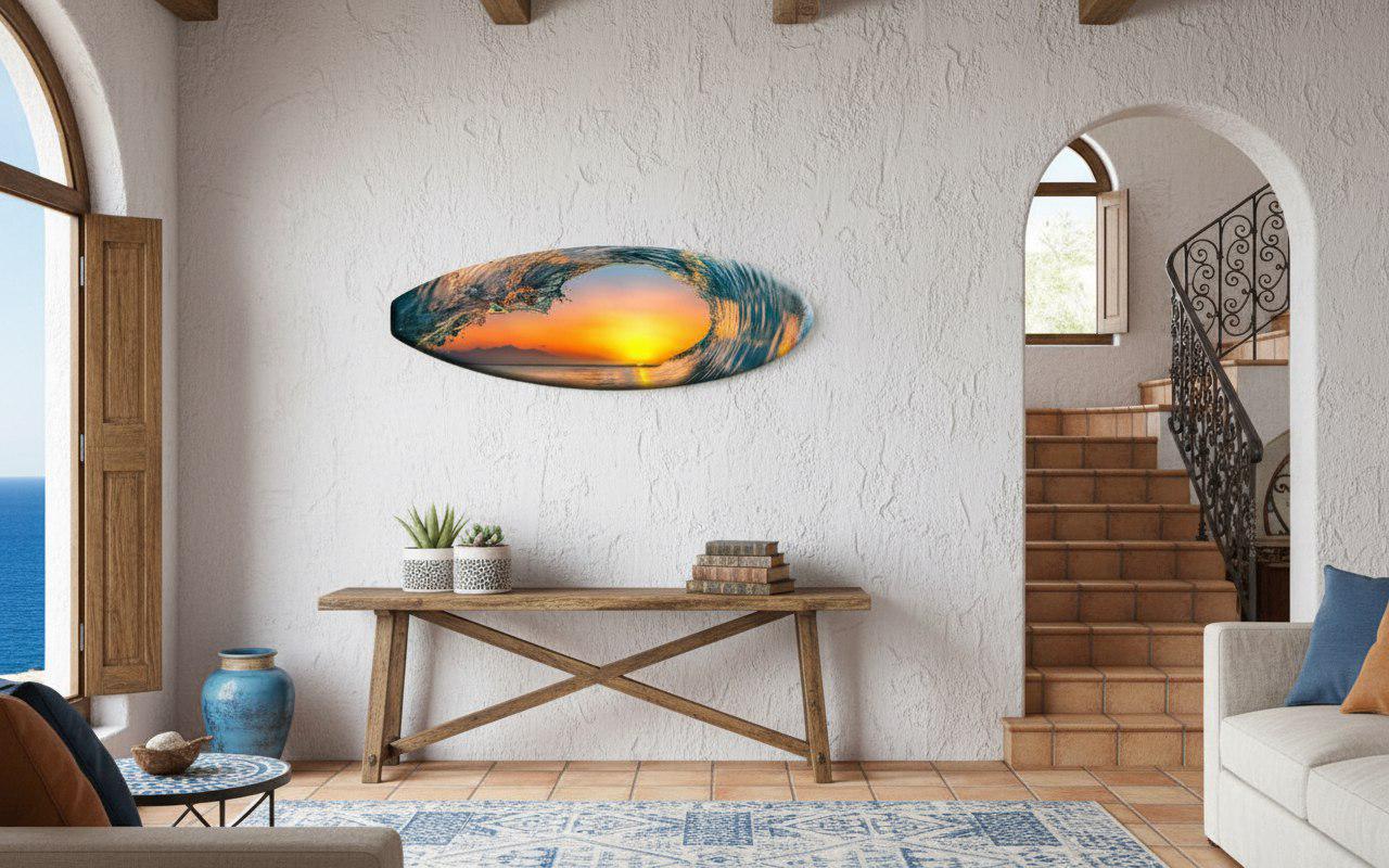 Sunset surfboard Wall Art – Coastal Decor