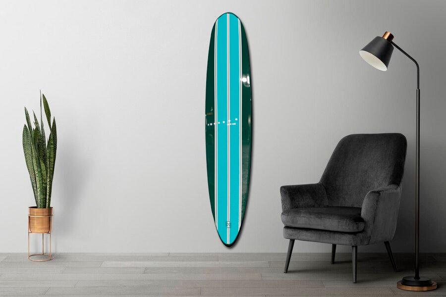Wood Surfboard Wall Art: Tropical Beach Bar Decor, 40 Inch