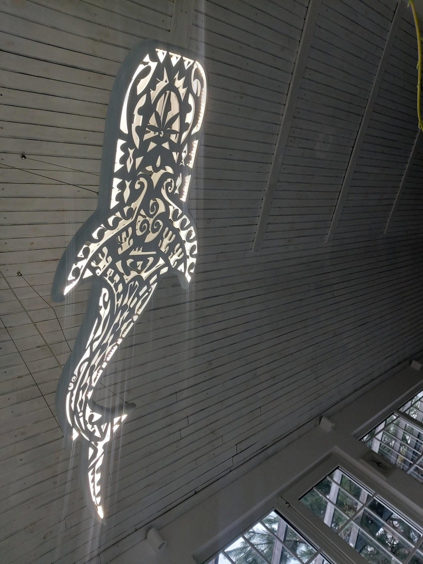 Whale Shark Ceiling Light – Maori Surf Style Ocean LED Chandelier