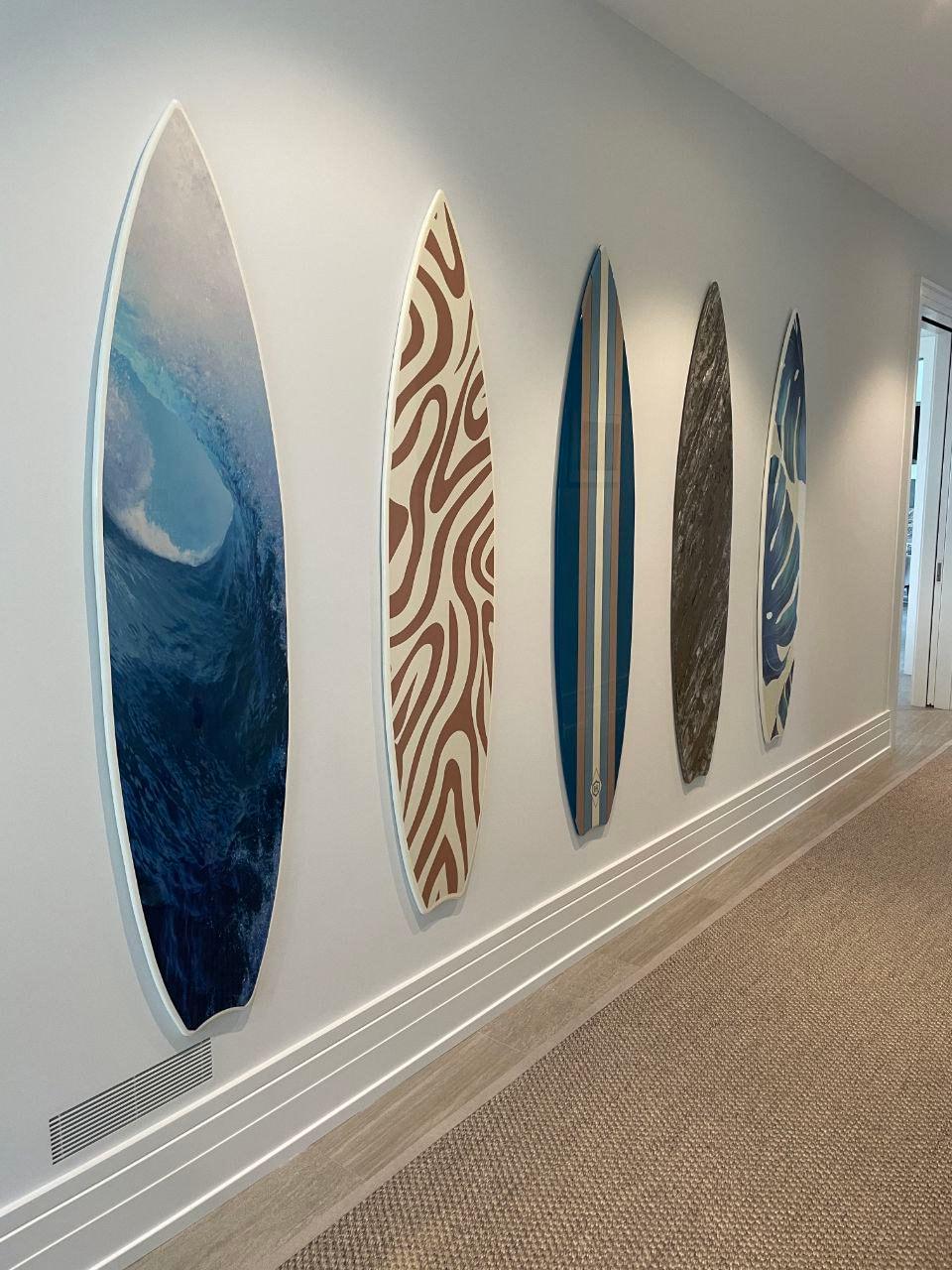 Surfboard Wall Art: Ocean Wave Coastal Decor