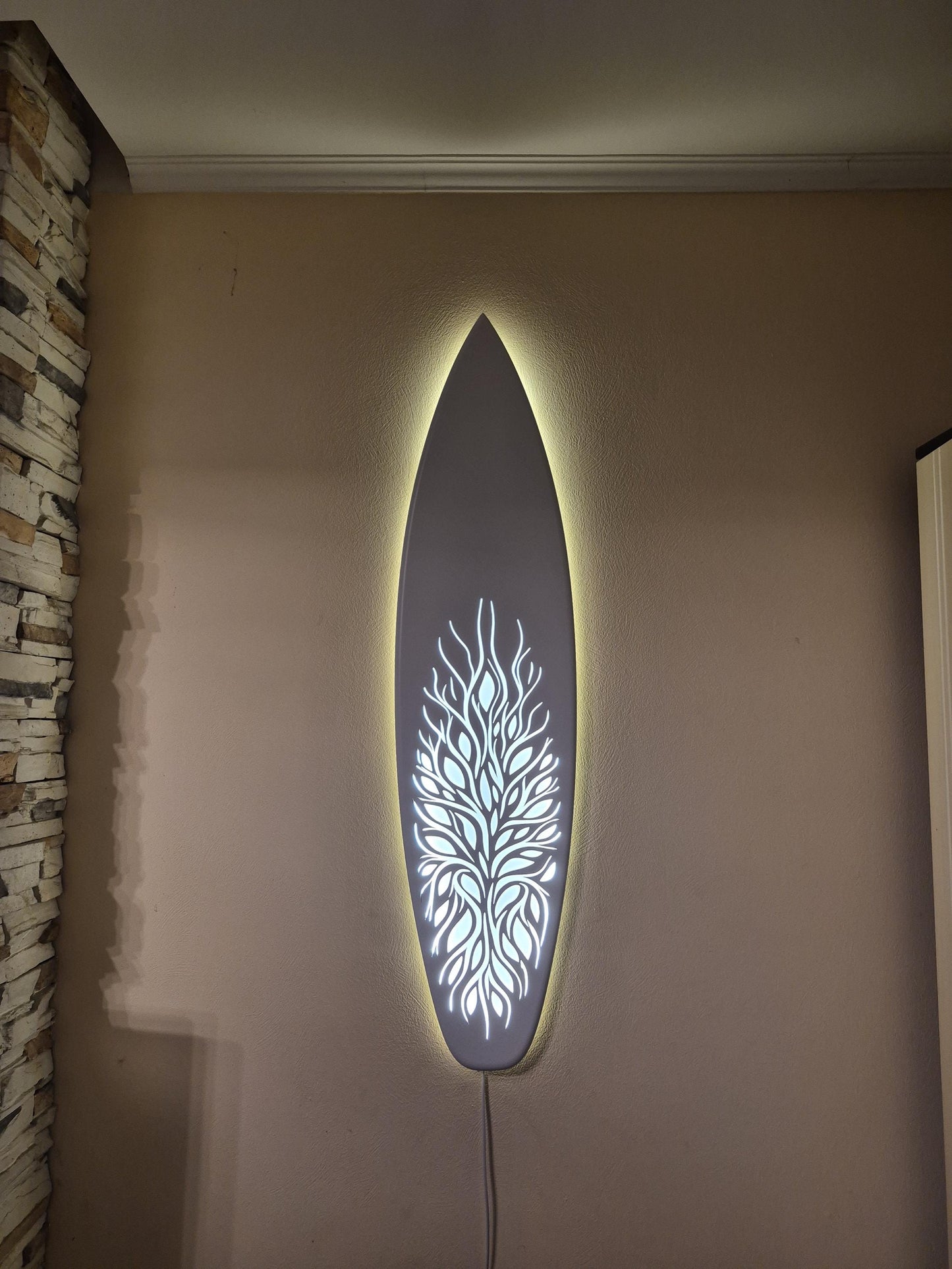 Surf Flame Wall Light – LED Surfboard Lamp with Backlight