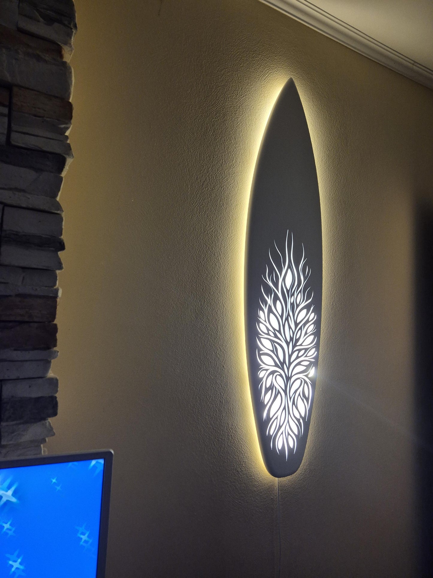 Surf Flame Wall Light – LED Surfboard Lamp with Backlight