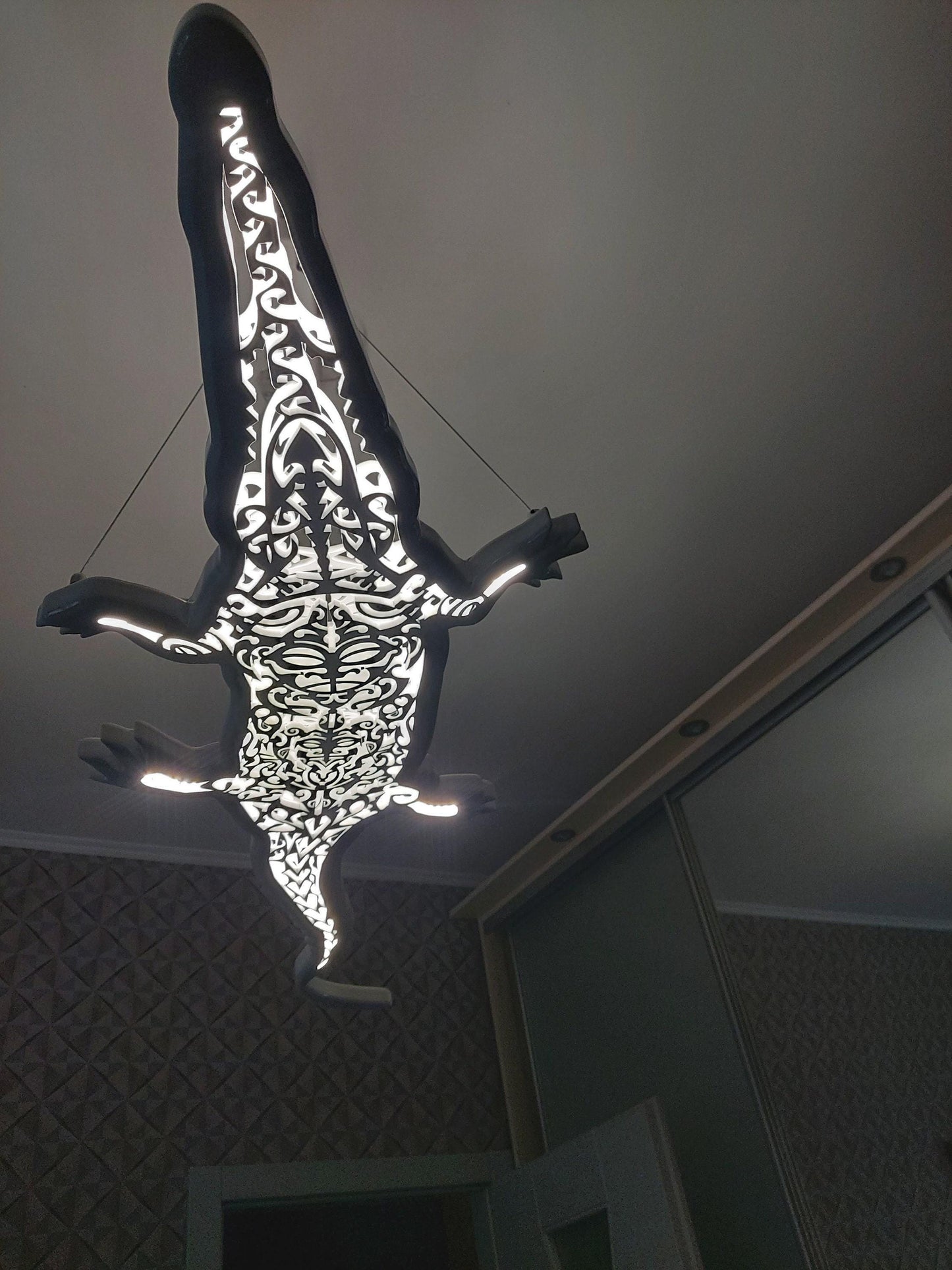 Crocodile LED Ceiling Light – Wild Spirit of the Tropics