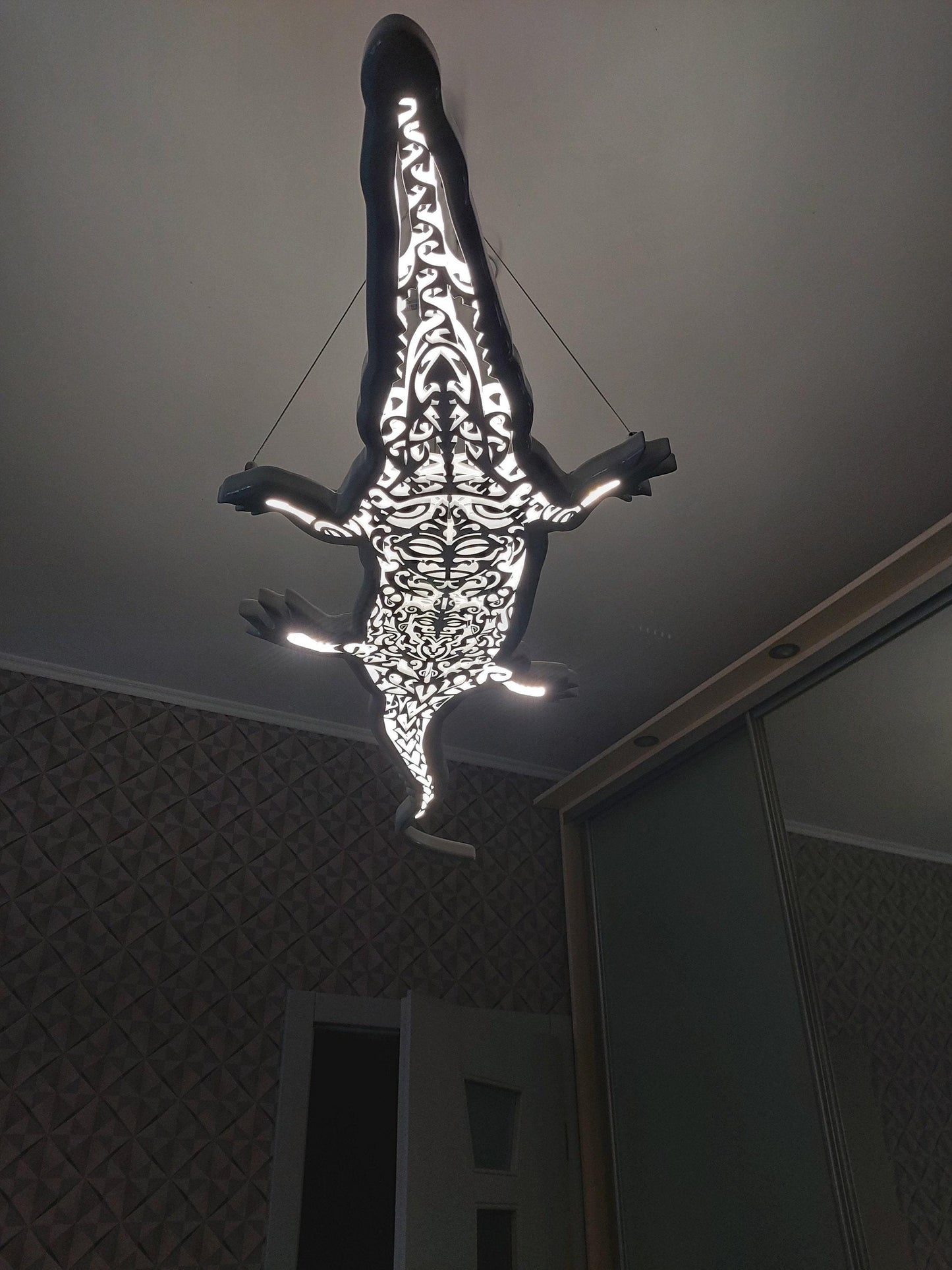 Crocodile LED Ceiling Light – Wild Spirit of the Tropics