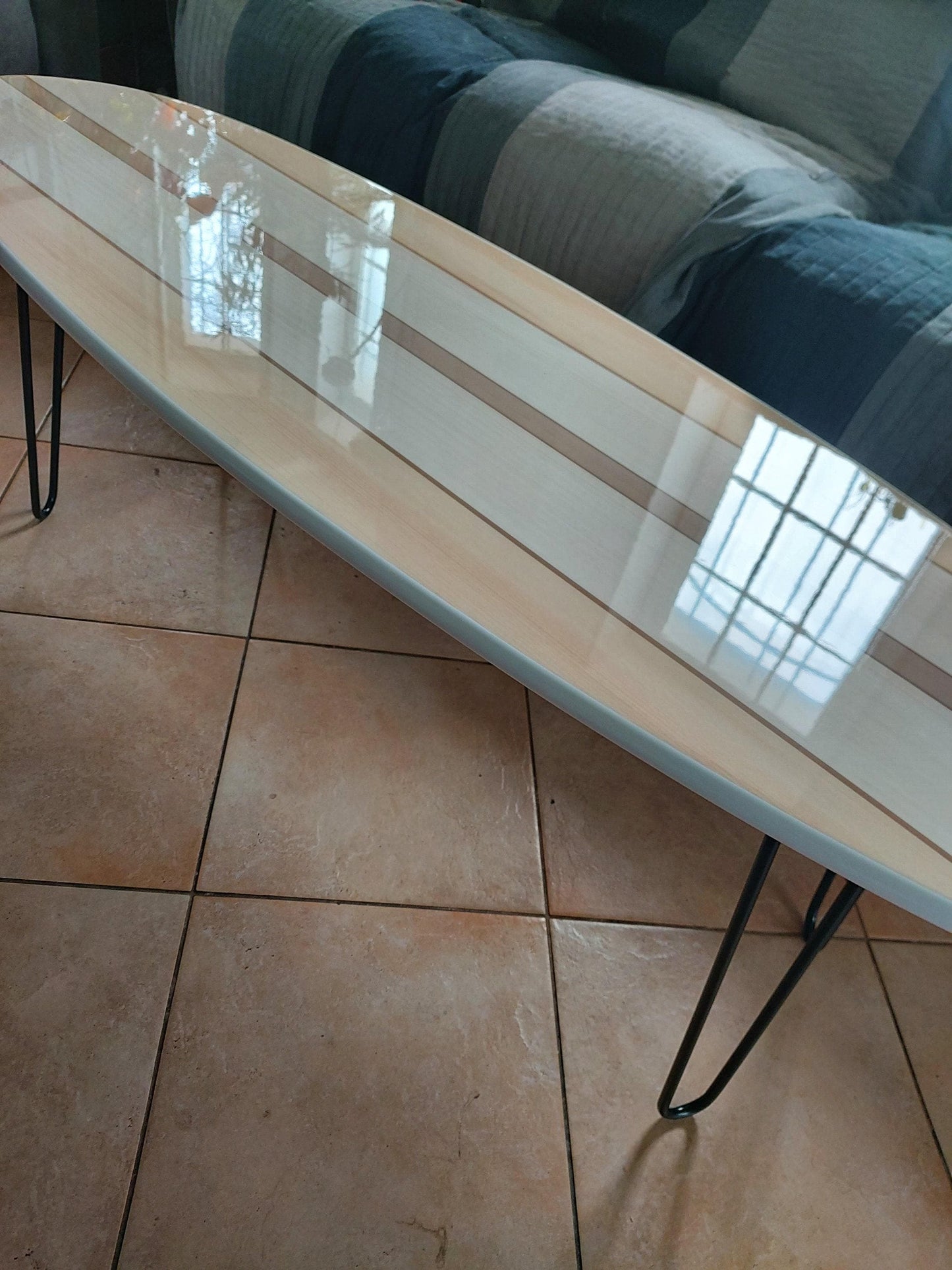 Surfboard Coffee Table: Beach Decor, Surfing Art