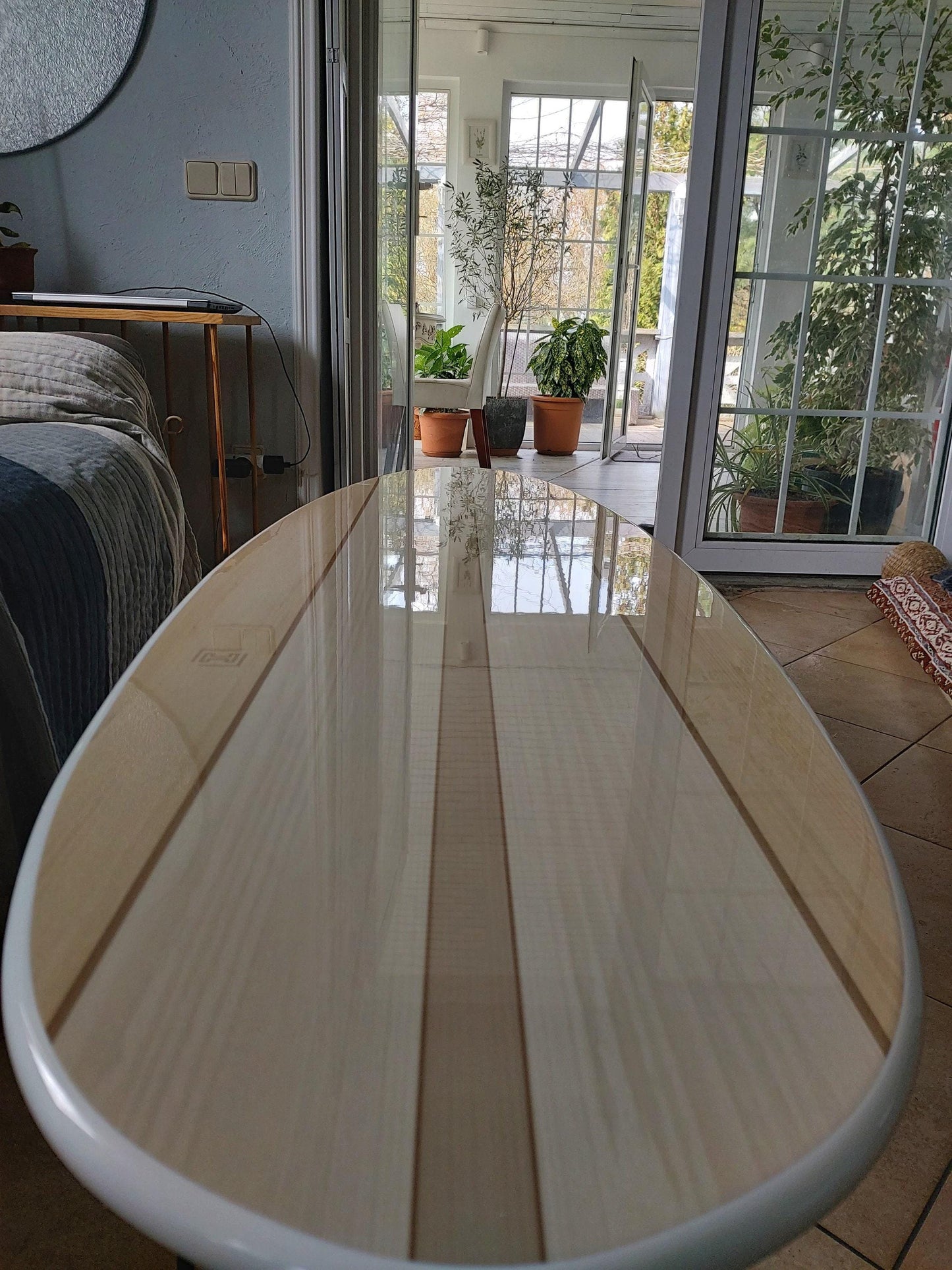 Surfboard Coffee Table: Beach Decor, Surfing Art