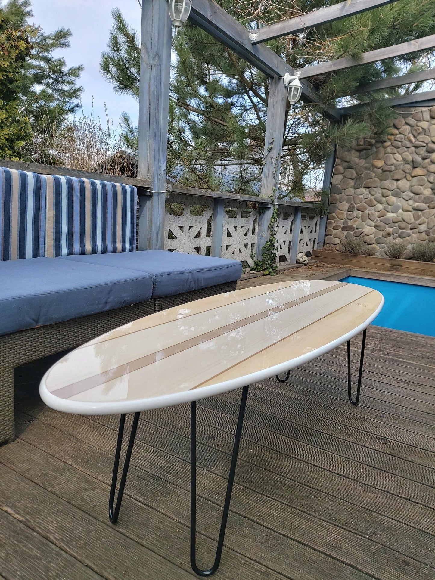 Surfboard Coffee Table: Beach Decor, Surfing Art