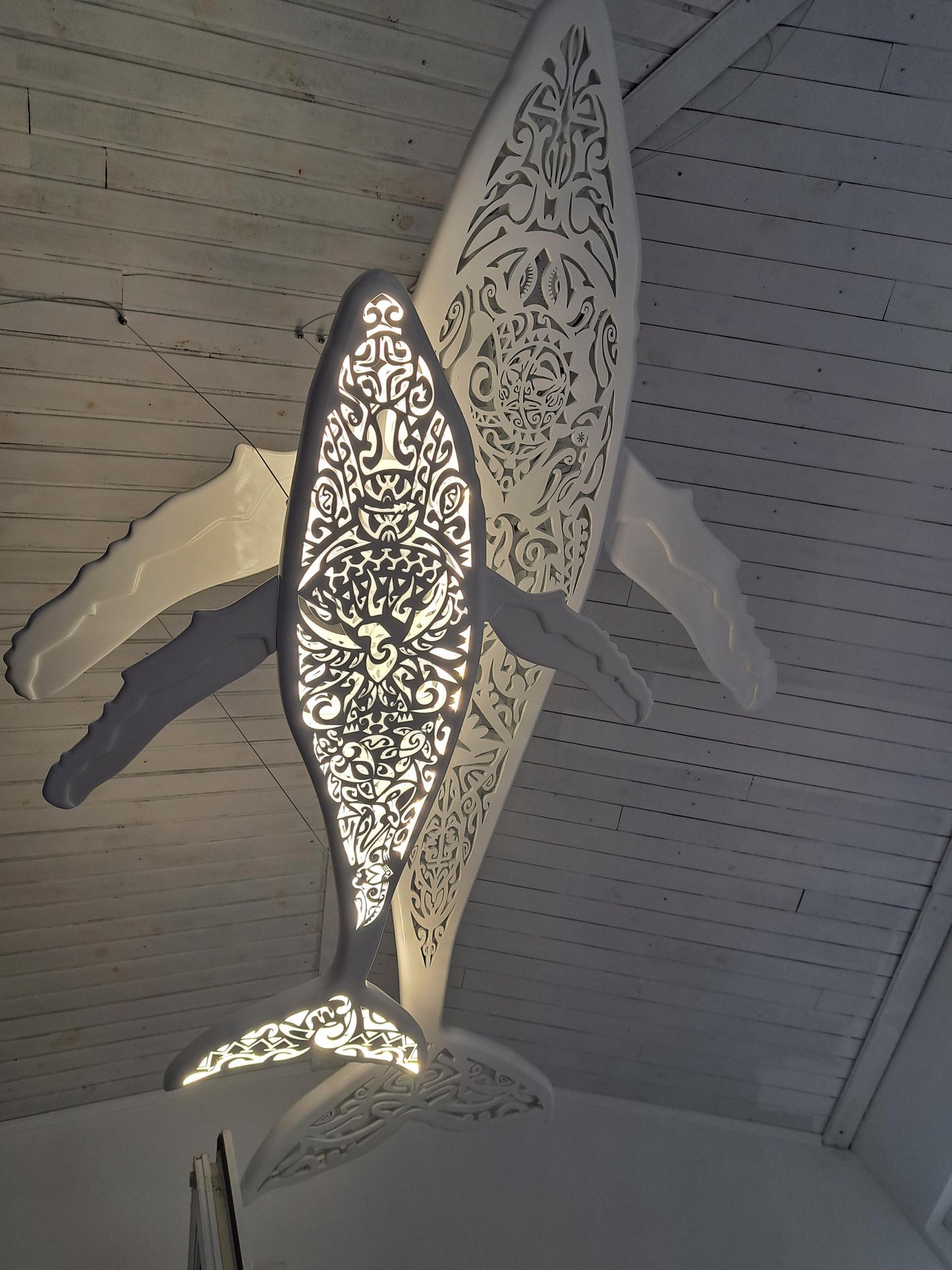 Whale LED Ceiling Light – Ocean Theme Chandelier for Coastal Home or Beach House Decor