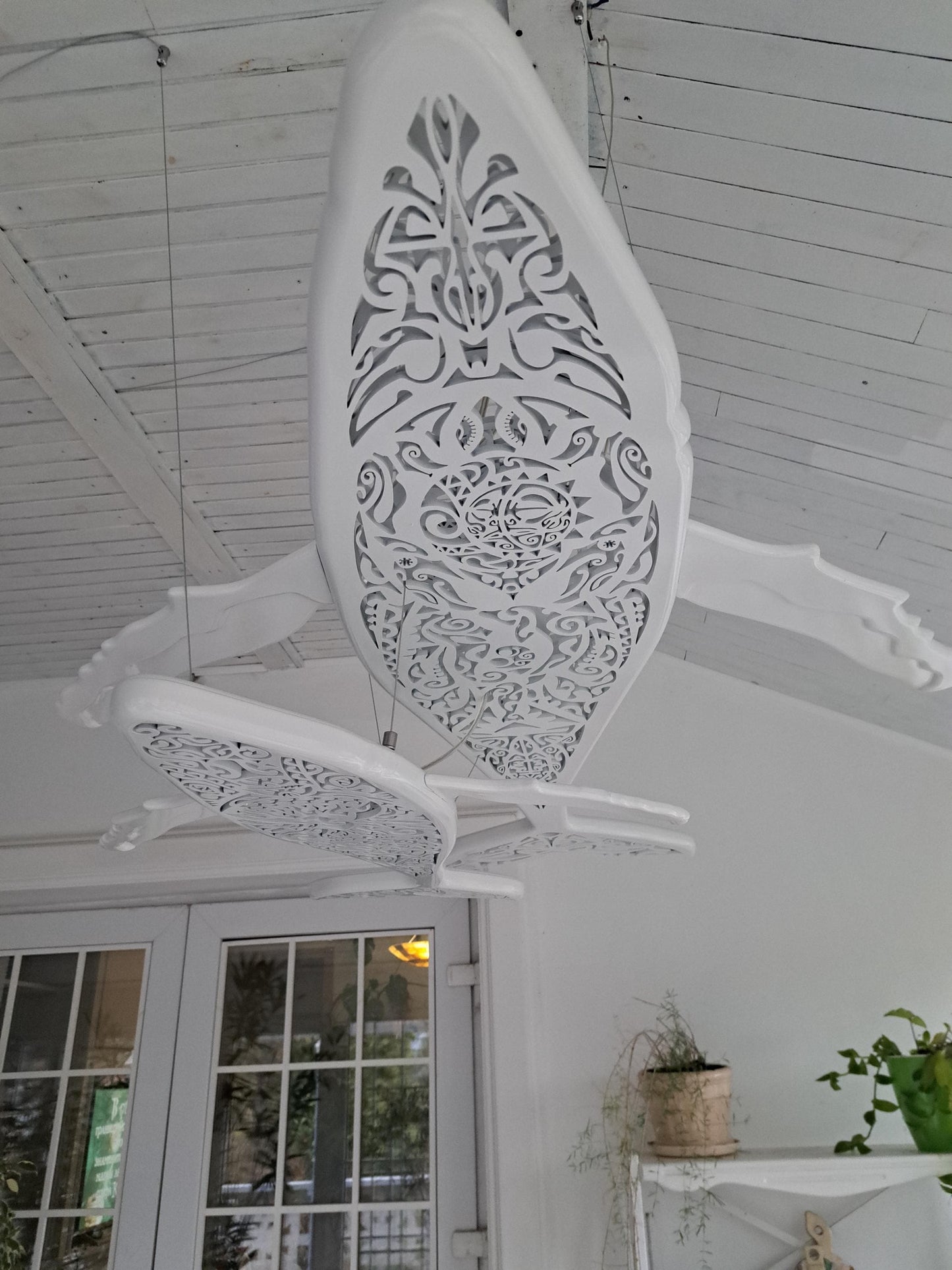 Whale LED Ceiling Light – Ocean Theme Chandelier for Coastal Home or Beach House Decor