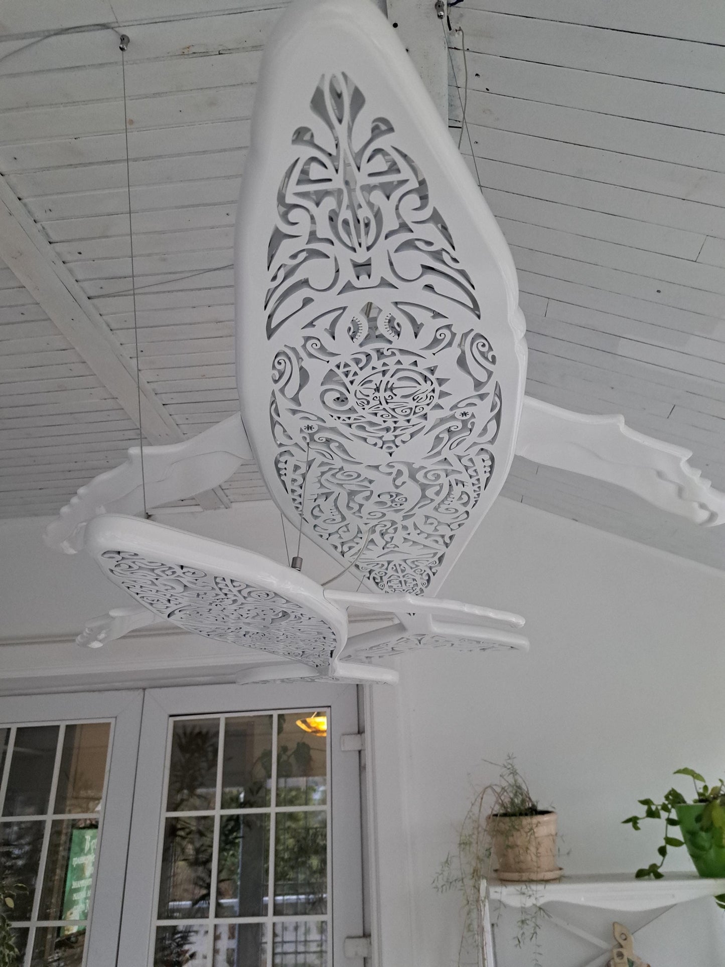 Whale LED Ceiling Light – Ocean Theme Chandelier for Coastal Home or Beach House Decor