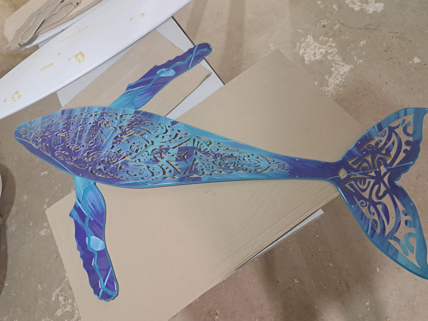 Whale LED Ceiling Light – Ocean Theme Chandelier for Coastal Home or Beach House Decor