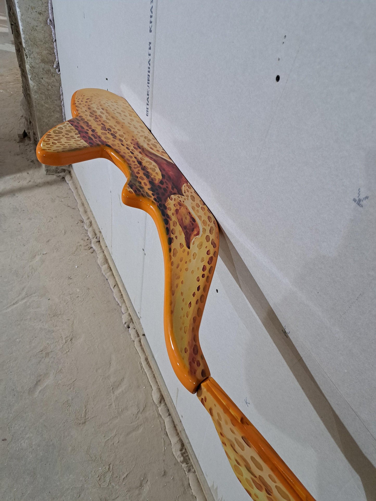 40 inch Shelf in the shape of a leopard shark for wall decoration