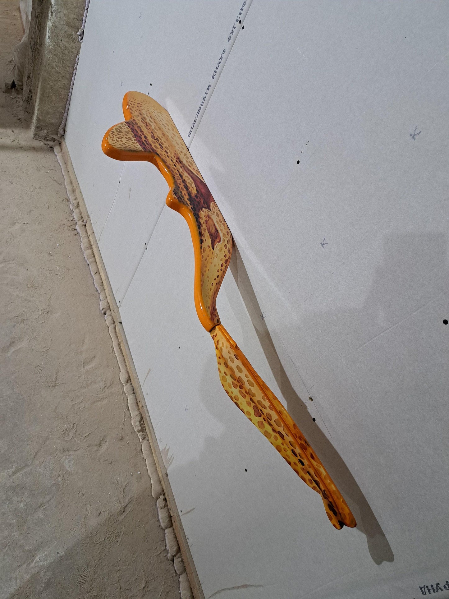 40 inch Shelf in the shape of a leopard shark for wall decoration